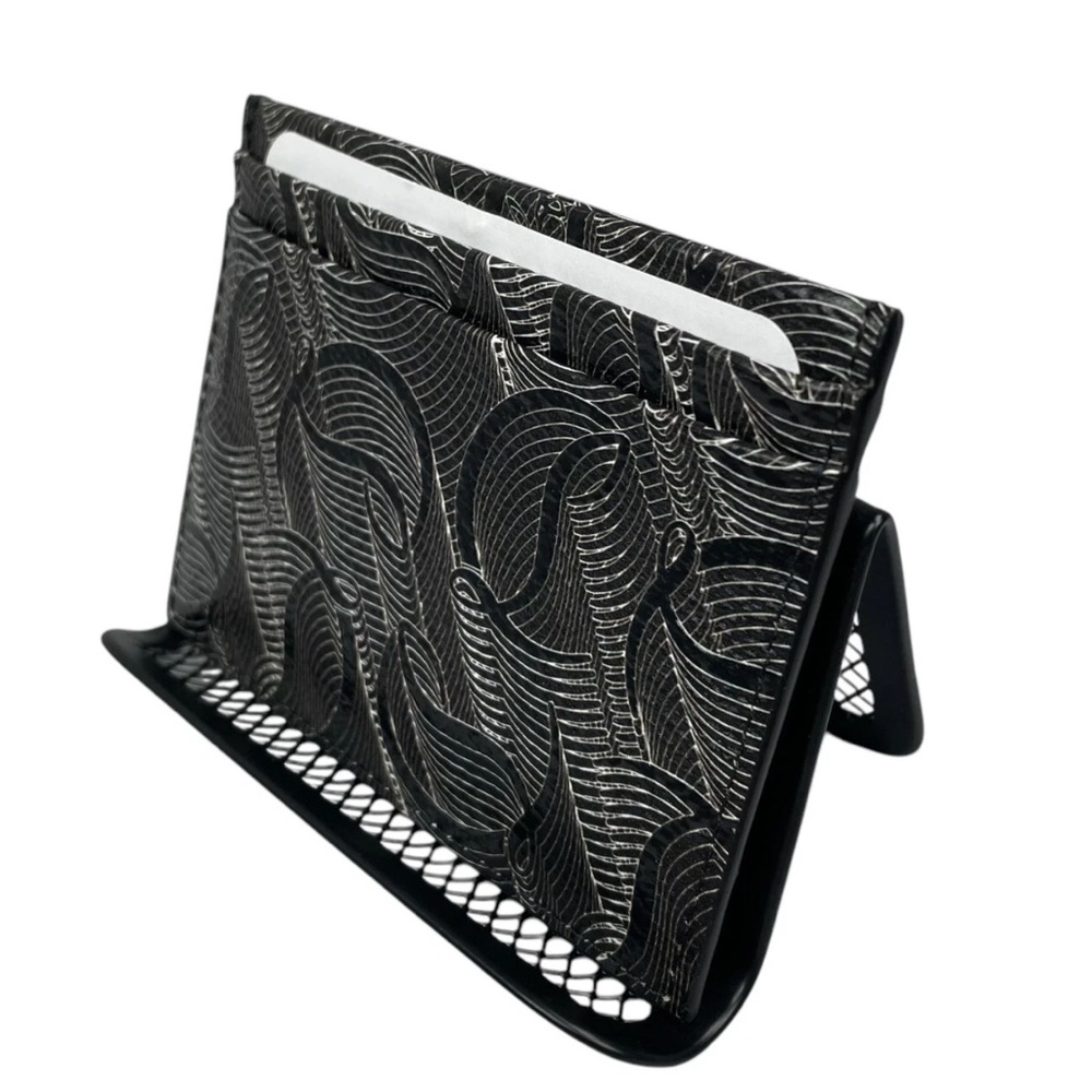 Christian Louboutin Signature Metallic Monogram Print Leather Card Case - Picture 12 of 15
